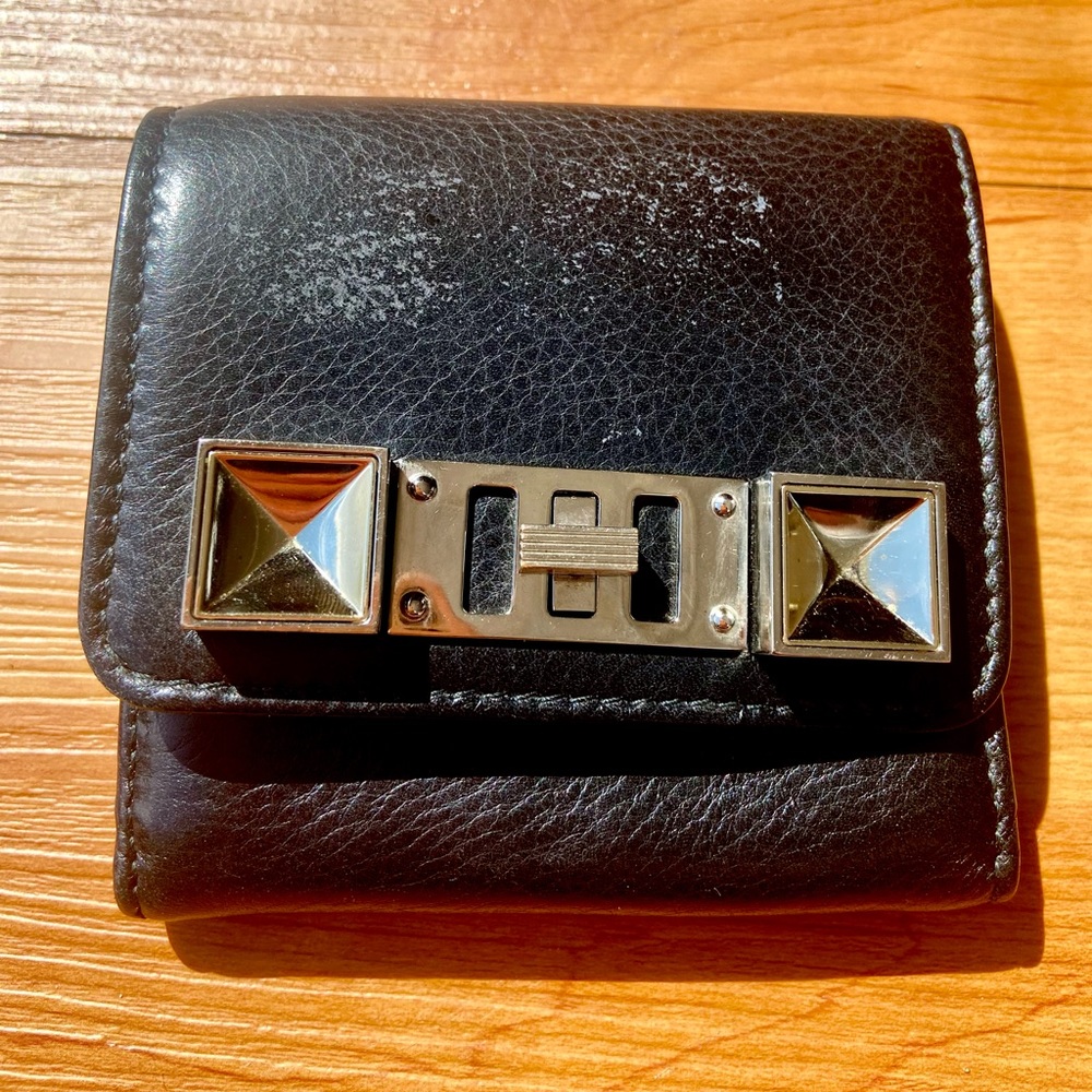 Proenza Schouler black leather ps11 small wallet